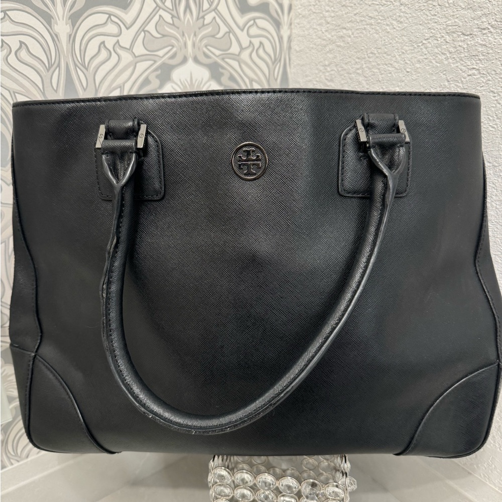 Tory Burch Black Robinson East/West Tote